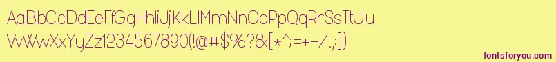 Fashl954 Font – Purple Fonts on Yellow Background