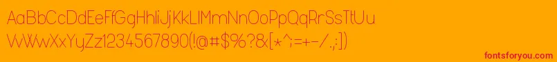 フォントFashl954 – オレンジの背景に赤い文字