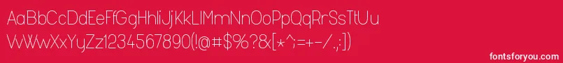 Fashl954 Font – White Fonts on Red Background