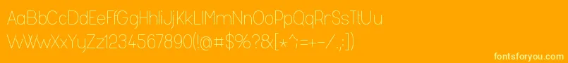 Fashl954-Schriftart – Gelbe Schriften auf orangefarbenem Hintergrund