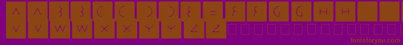 フォントStbast – 紫色の背景に茶色のフォント