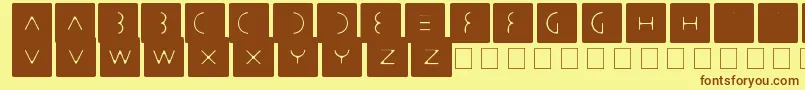 Шрифт Stbast – коричневые шрифты на жёлтом фоне