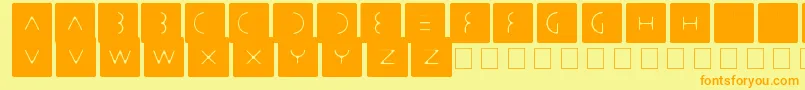 Шрифт Stbast – оранжевые шрифты на жёлтом фоне