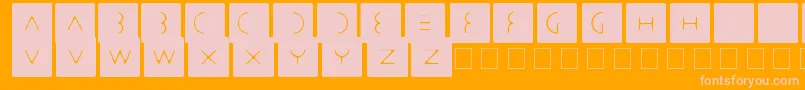 Stbast Font – Pink Fonts on Orange Background