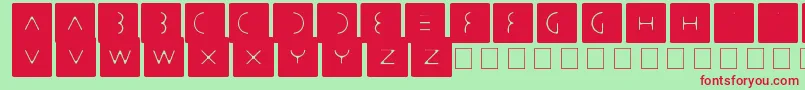Stbast-fontti – punaiset fontit vihreällä taustalla