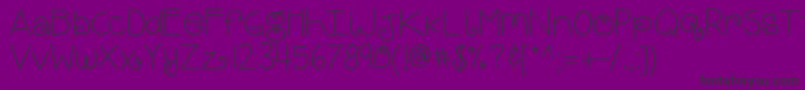 Kbbrightandmerry-Schriftart – Schwarze Schriften auf violettem Hintergrund
