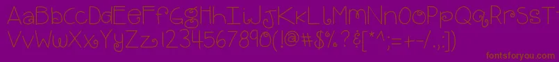 Kbbrightandmerry Font – Brown Fonts on Purple Background