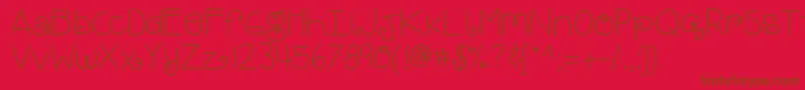 Kbbrightandmerry Font – Brown Fonts on Red Background