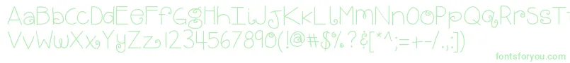 Kbbrightandmerry Font – Green Fonts on White Background