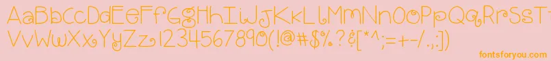 Kbbrightandmerry Font – Orange Fonts on Pink Background