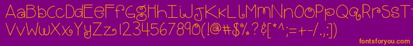 Kbbrightandmerry Font – Orange Fonts on Purple Background