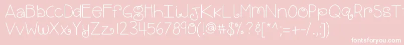 Kbbrightandmerry Font – White Fonts on Pink Background