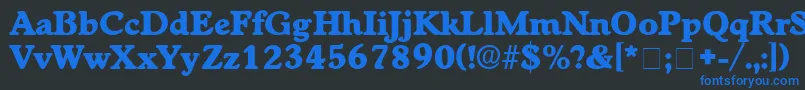 CupolaDisplaySsi Font – Blue Fonts on Black Background