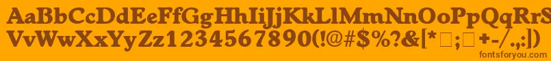 CupolaDisplaySsi Font – Brown Fonts on Orange Background