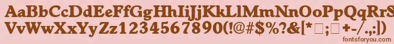 CupolaDisplaySsi Font – Brown Fonts on Pink Background