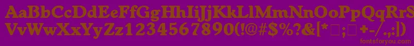 CupolaDisplaySsi Font – Brown Fonts on Purple Background