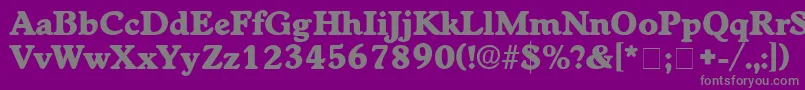 Шрифт CupolaDisplaySsi – серые шрифты на фиолетовом фоне
