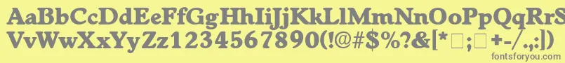 CupolaDisplaySsi Font – Gray Fonts on Yellow Background
