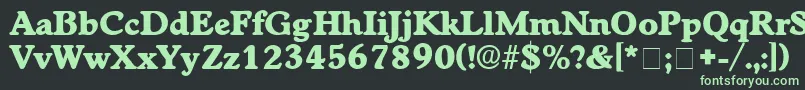 CupolaDisplaySsi Font – Green Fonts on Black Background