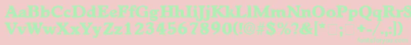 CupolaDisplaySsi Font – Green Fonts on Pink Background