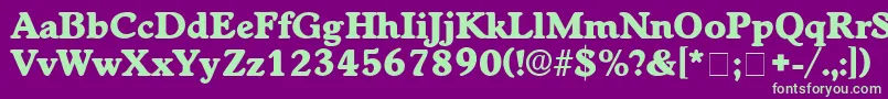 CupolaDisplaySsi Font – Green Fonts on Purple Background