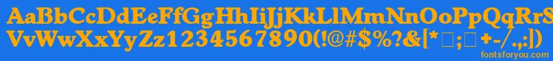 CupolaDisplaySsi Font – Orange Fonts on Blue Background