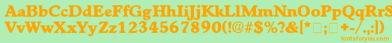 CupolaDisplaySsi Font – Orange Fonts on Green Background