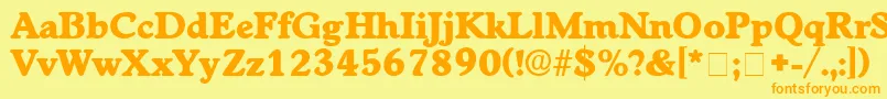 CupolaDisplaySsi Font – Orange Fonts on Yellow Background