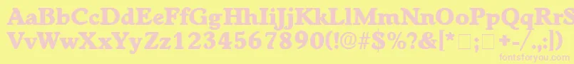 CupolaDisplaySsi Font – Pink Fonts on Yellow Background