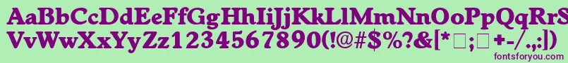 CupolaDisplaySsi Font – Purple Fonts on Green Background
