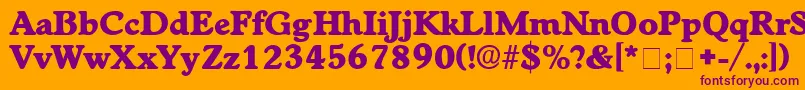 CupolaDisplaySsi Font – Purple Fonts on Orange Background