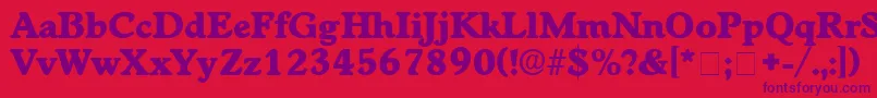 CupolaDisplaySsi Font – Purple Fonts on Red Background