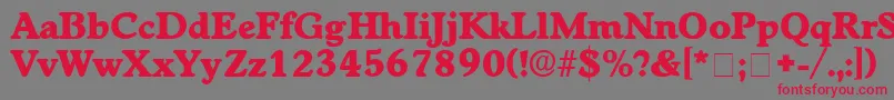 CupolaDisplaySsi Font – Red Fonts on Gray Background