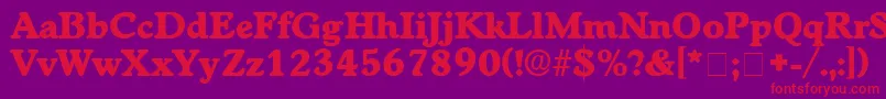CupolaDisplaySsi Font – Red Fonts on Purple Background
