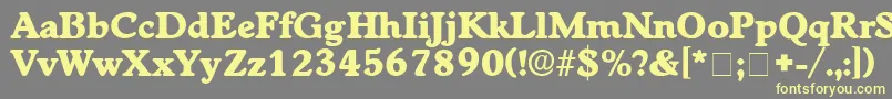 CupolaDisplaySsi Font – Yellow Fonts on Gray Background
