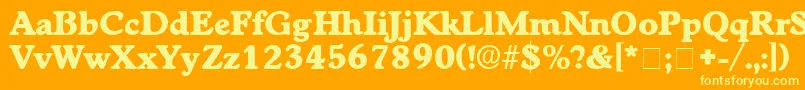 CupolaDisplaySsi Font – Yellow Fonts on Orange Background