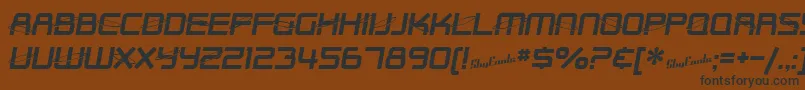 SfOuterLimits Font – Black Fonts on Brown Background