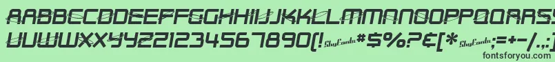 Шрифт SfOuterLimits – чёрные шрифты на зелёном фоне
