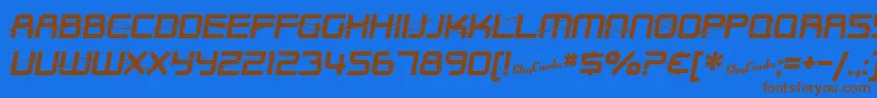 Police SfOuterLimits – polices brunes sur fond bleu