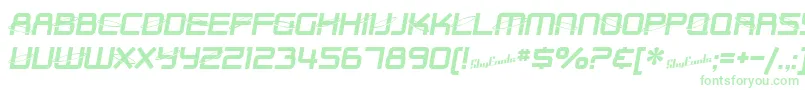 Czcionka SfOuterLimits – zielone czcionki na białym tle