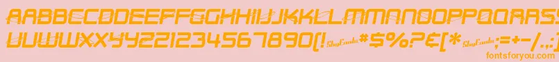 SfOuterLimits Font – Orange Fonts on Pink Background