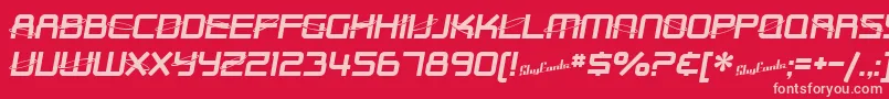 SfOuterLimits Font – Pink Fonts on Red Background