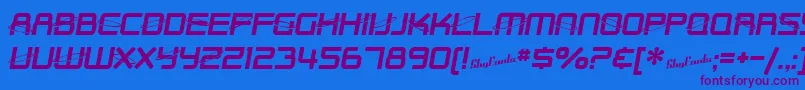 SfOuterLimits Font – Purple Fonts on Blue Background