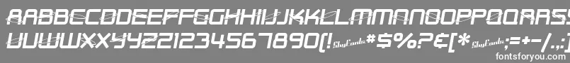 フォントSfOuterLimits – 灰色の背景に白い文字