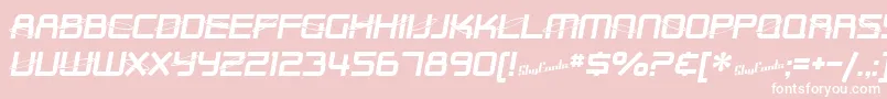 SfOuterLimits Font – White Fonts on Pink Background