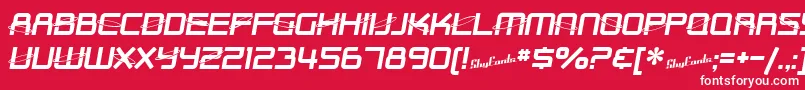 SfOuterLimits Font – White Fonts on Red Background