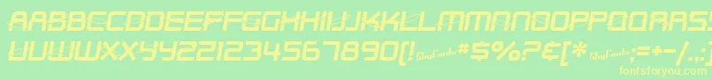 SfOuterLimits Font – Yellow Fonts on Green Background
