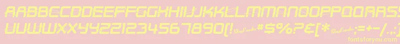 SfOuterLimits Font – Yellow Fonts on Pink Background