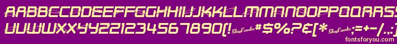 SfOuterLimits Font – Yellow Fonts on Purple Background