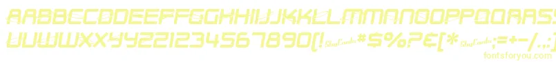 Czcionka SfOuterLimits – żółte czcionki